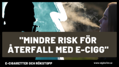 En vape istället för cigaretter hjälper många att sluta röka