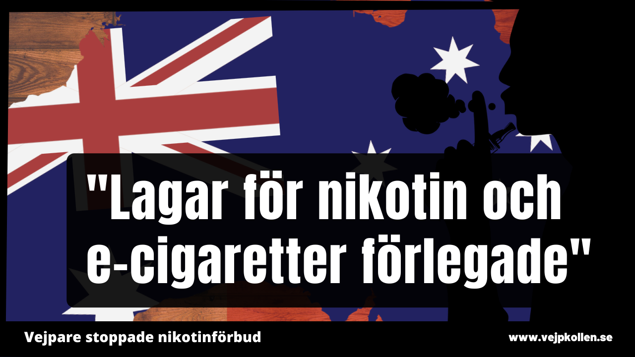 Nicotine can still be imported into e-cigs in Australia.