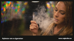 Illustrates young person with e-cigarette